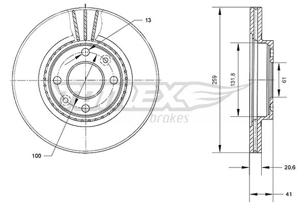 Brzdový kotúč TOMEX Brakes